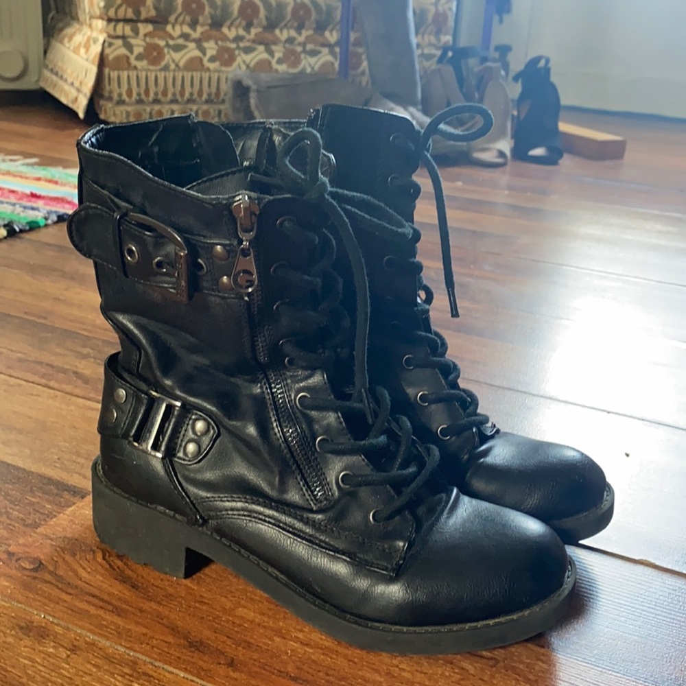 G by Guess combat boots